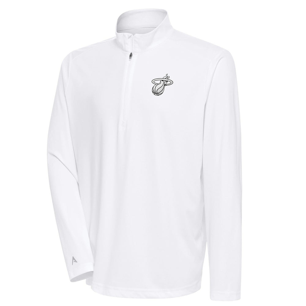 Miami Heat Antigua Metallic Logo Tribute Quarter-Zip Top On Sale