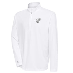 Miami Heat Antigua Metallic Logo Tribute Quarter-Zip Top On Sale
