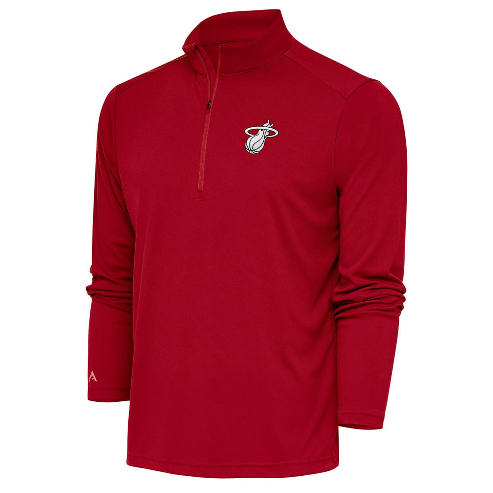 Miami Heat Antigua Metallic Logo Tribute Quarter-Zip Top For Sale