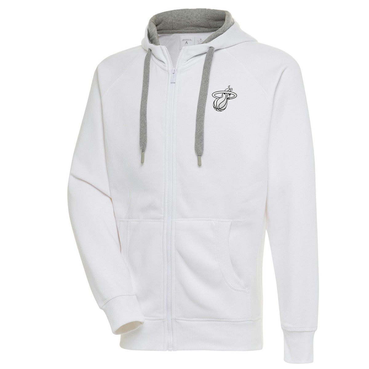 Miami Heat Antigua Metallic Logo Victory Raglan Full-Zip Hoodie Discount