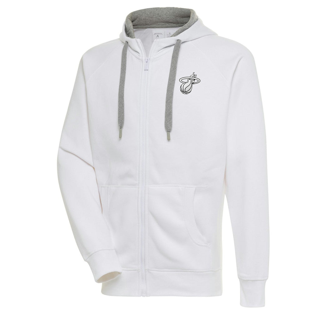 Miami Heat Antigua Metallic Logo Victory Raglan Full-Zip Hoodie Discount