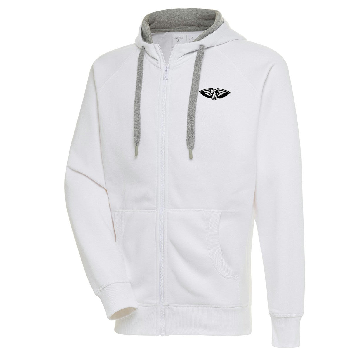 New Orleans Pelicans Antigua Metallic Logo Victory Raglan Full-Zip Hoodie On Sale