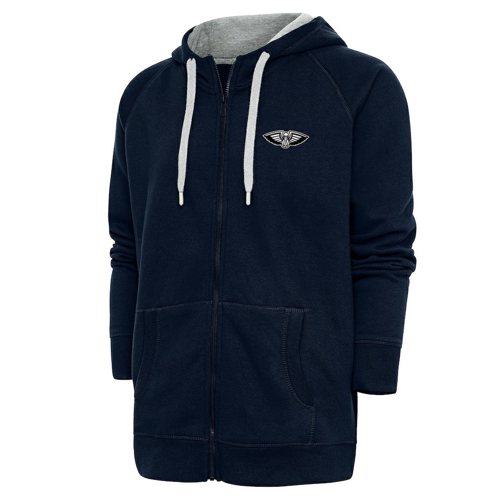 New Orleans Pelicans Antigua Metallic Logo Victory Raglan Full-Zip Hoodie Online