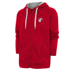 Miami Heat Antigua Metallic Logo Victory Raglan Full-Zip Hoodie Discount