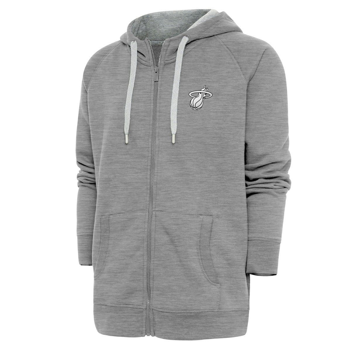 Miami Heat Antigua Metallic Logo Victory Raglan Full-Zip Hoodie Discount