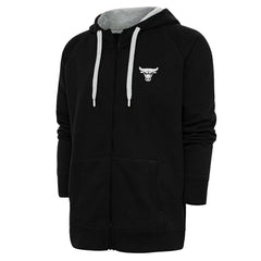 Chicago Bulls Antigua Metallic Logo Victory Raglan Full-Zip Hoodie Discount
