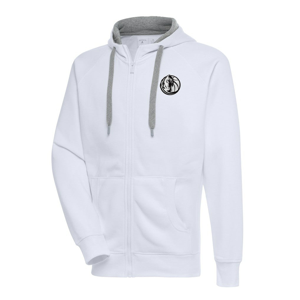 Dallas Mavericks Antigua Metallic Logo Victory Raglan Full-Zip Hoodie sale For Sale