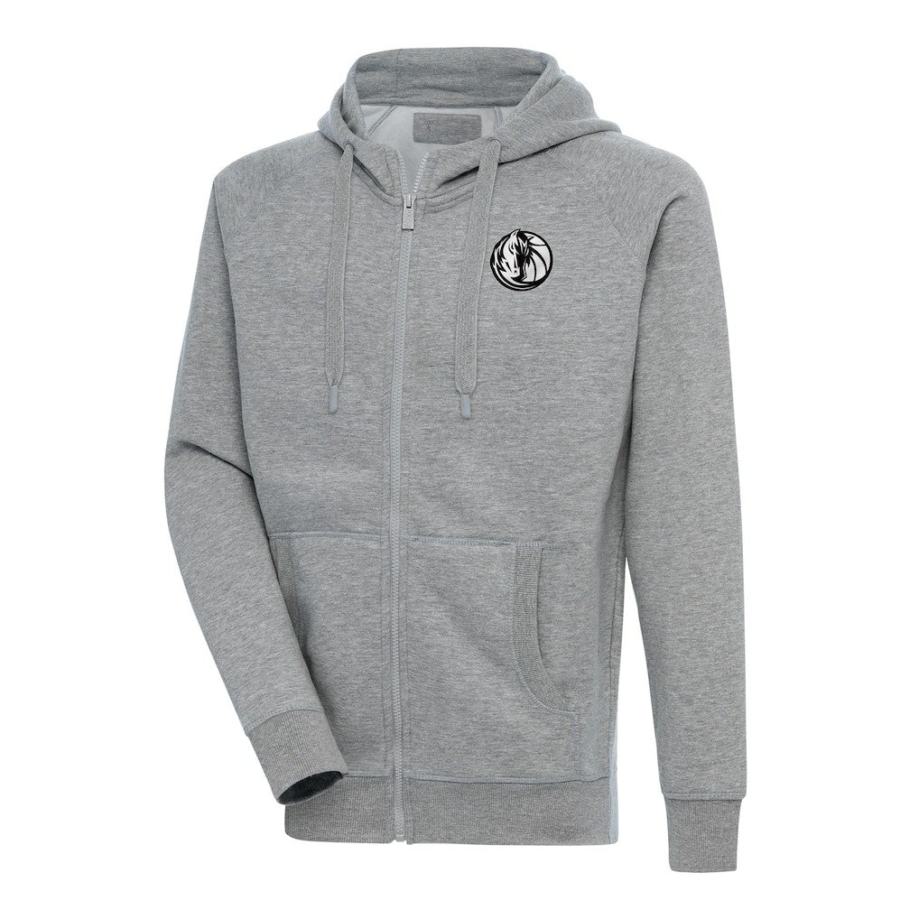 Dallas Mavericks Antigua Metallic Logo Victory Raglan Full-Zip Hoodie sale Discount