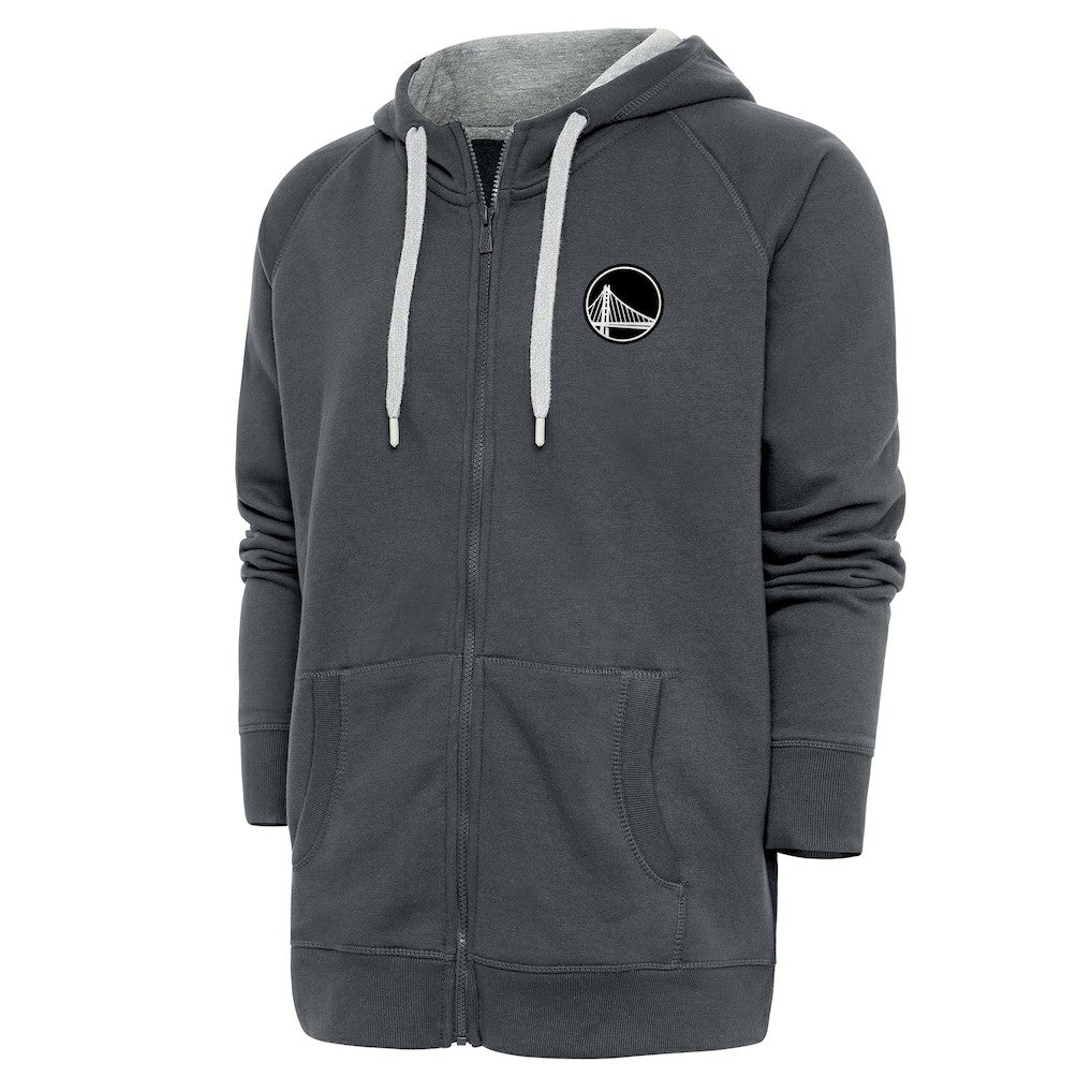 Golden State Warriors Antigua Metallic Logo Victory Raglan Full-Zip Hoodie sale On Sale