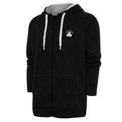 Boston Celtics Antigua Metallic Logo Victory Raglan Full-Zip Hoodie Outlet