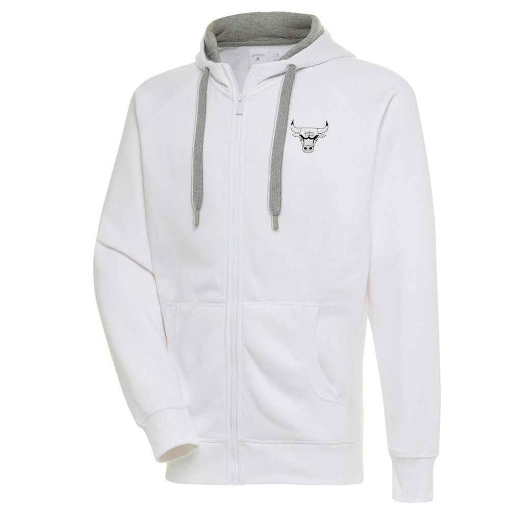 Chicago Bulls Antigua Metallic Logo Victory Raglan Full-Zip Hoodie On Sale