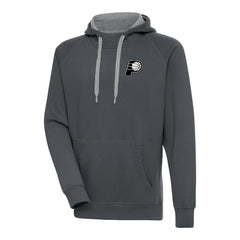 Indiana Pacers Antigua Metallic Logo Victory Raglan Pullover Hoodie On Sale