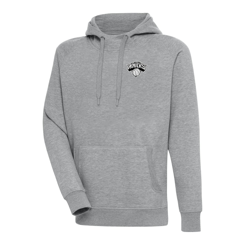 New York Knicks Antigua Metallic Logo Victory Raglan Pullover Hoodie Online