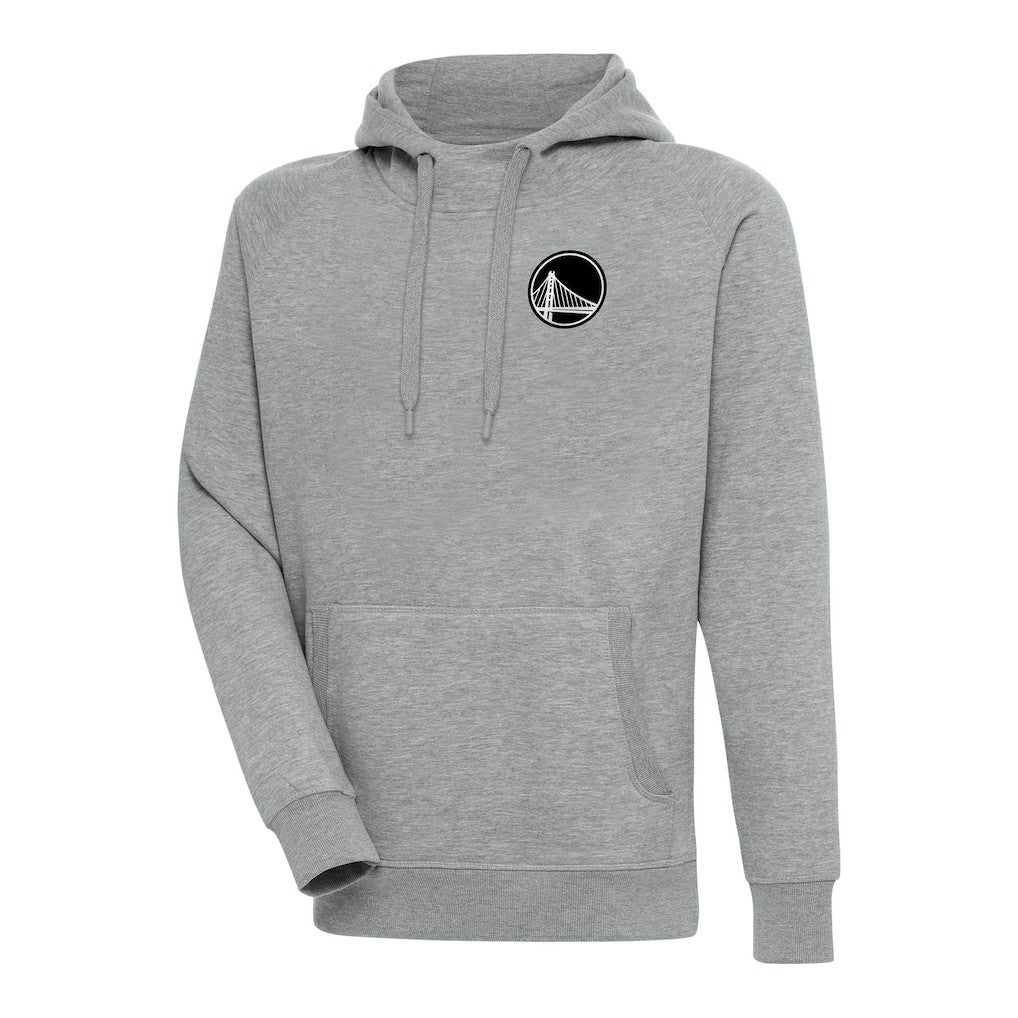 Golden State Warriors Antigua Metallic Logo Victory Raglan Pullover Hoodie sale For Sale
