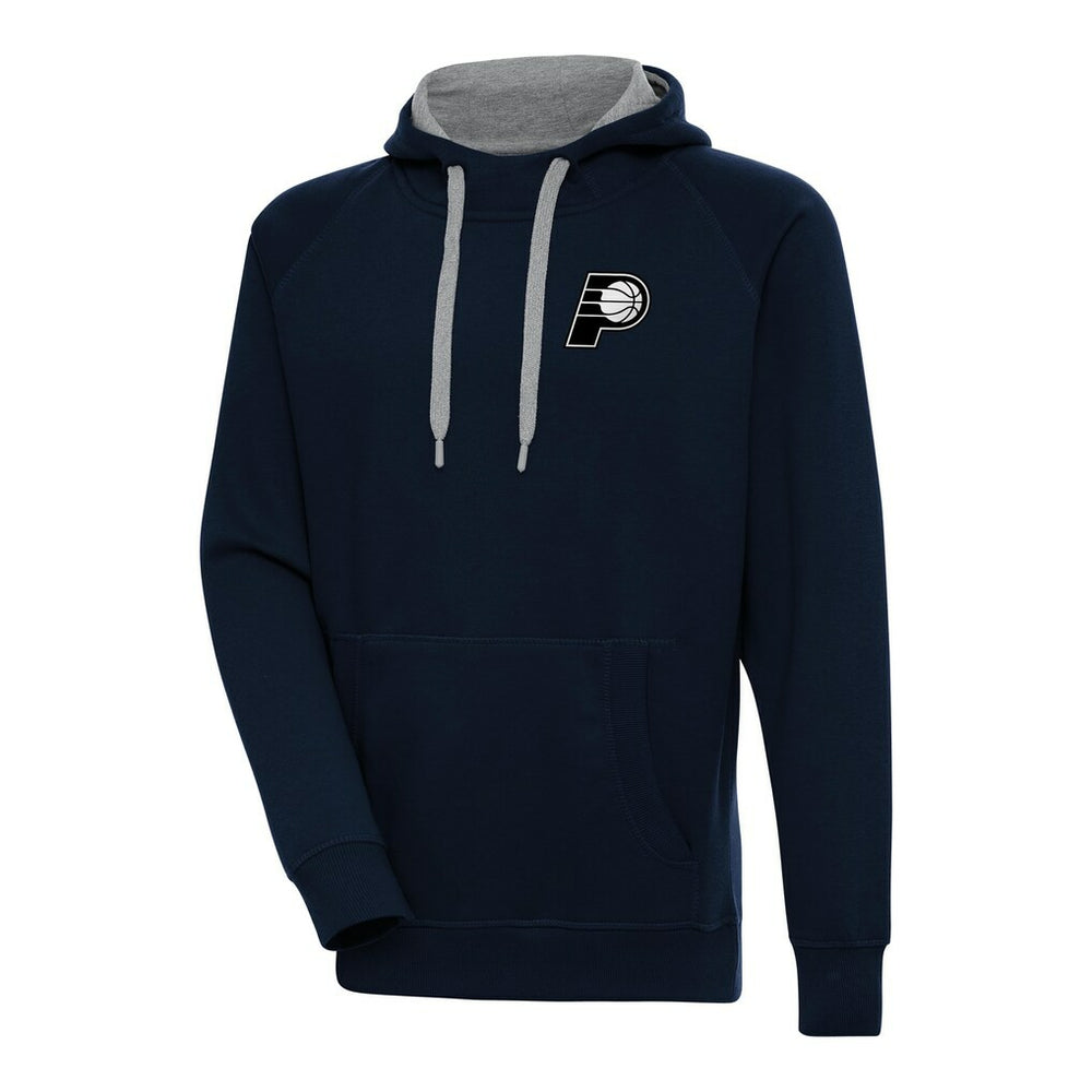 Indiana Pacers Antigua Metallic Logo Victory Raglan Pullover Hoodie Online