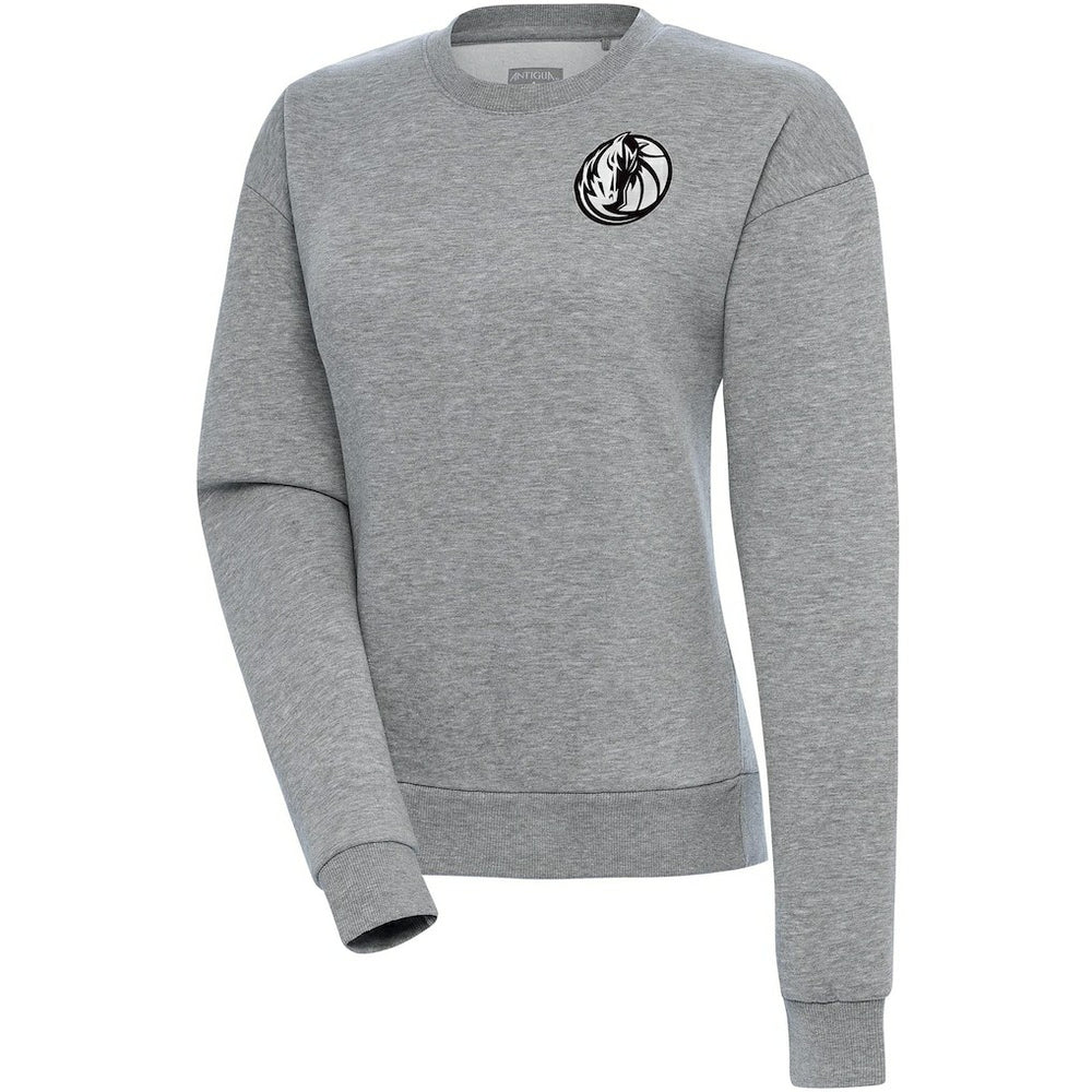 Dallas Mavericks Antigua Women's Brushed Metallic Victory Pullover Sweatshirt - Heather Gray discount On Sale