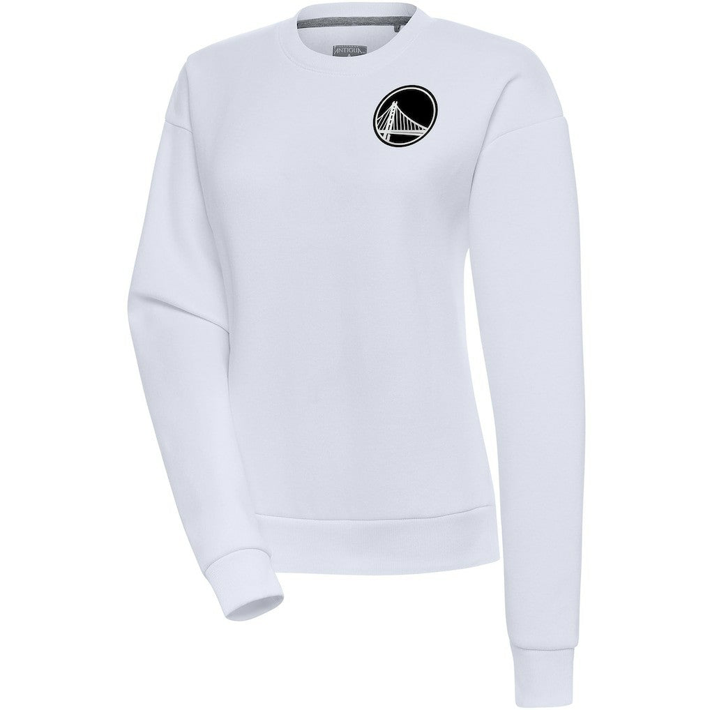 Golden State Warriors Antigua Women's Brushed Metallic Victory Pullover Sweatshirt - White online Discount