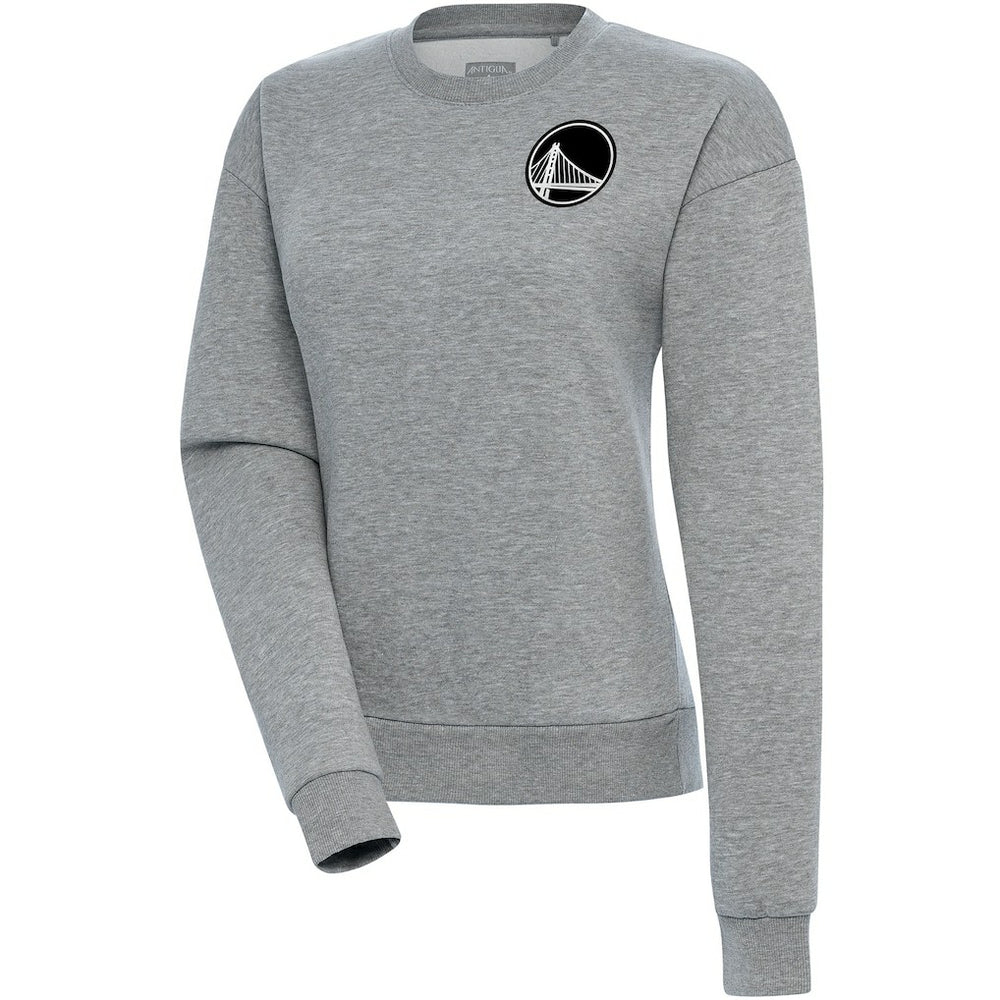 Golden State Warriors Antigua Women's Brushed Metallic Victory Pullover Sweatshirt - Heather Gray cheap Online