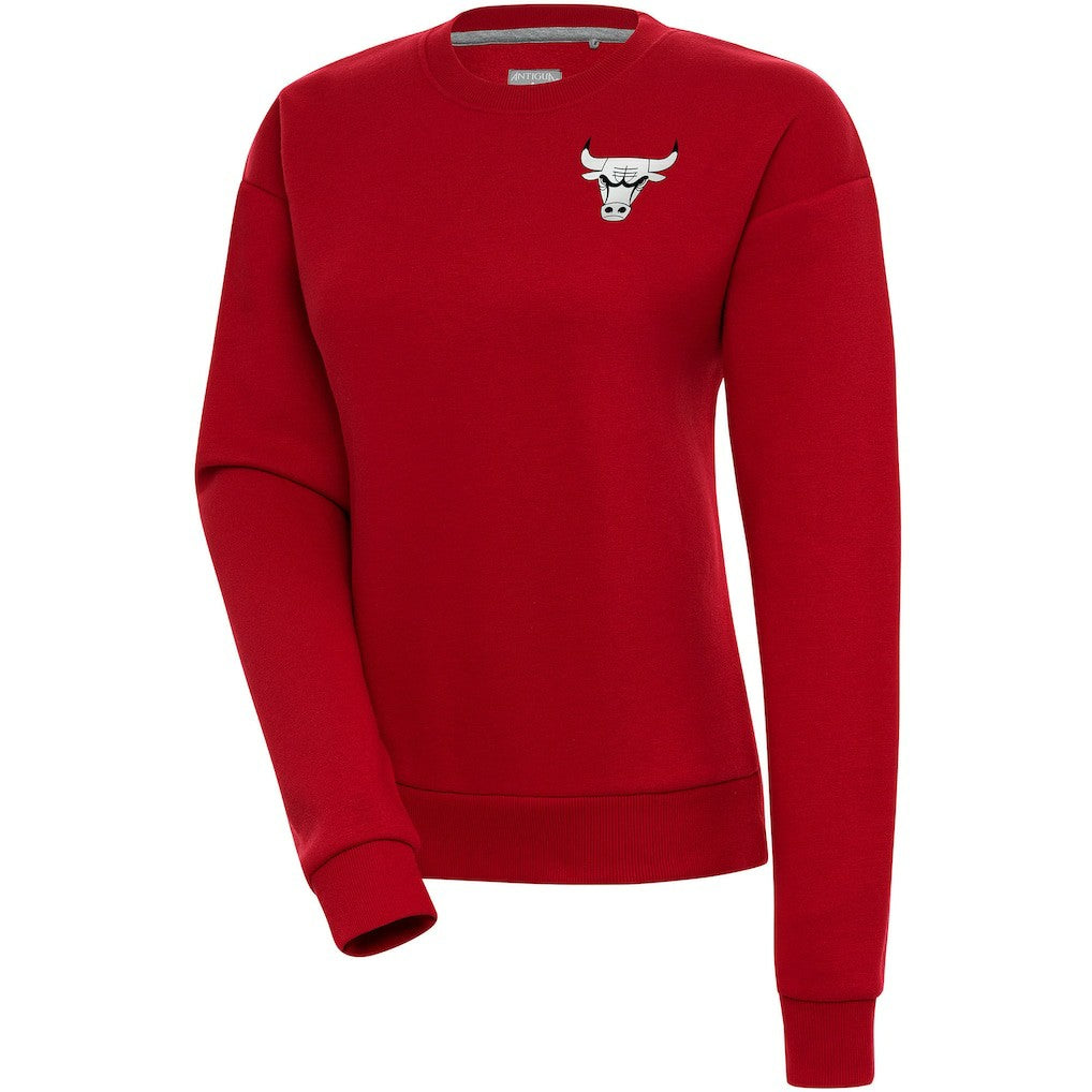 Chicago Bulls Antigua Women's Brushed Metallic Victory Pullover Sweatshirt - Red online Outlet