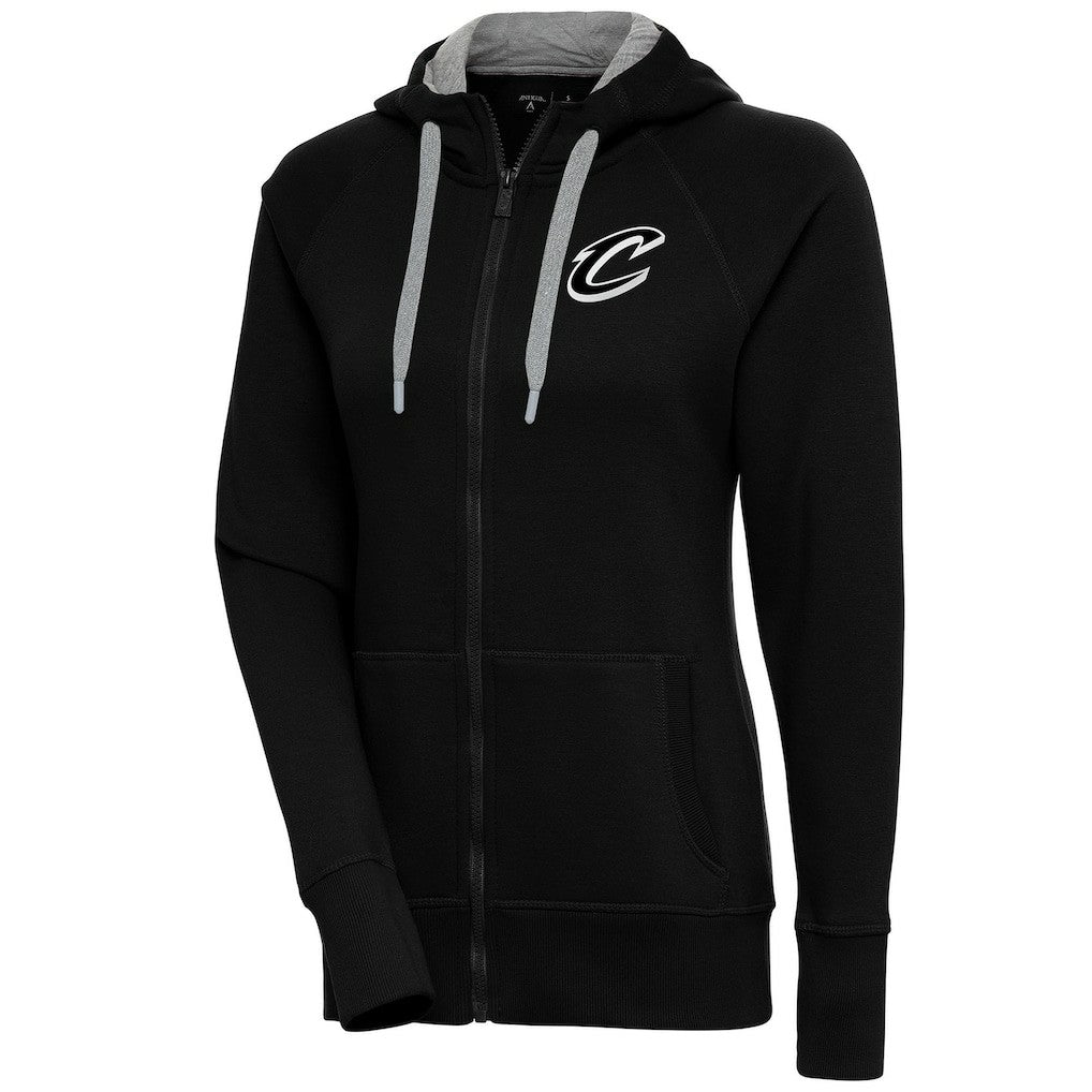 Cleveland Cavaliers Antigua Women's Brushed Metallic Victory Full-Zip Hoodie - Black cheap Online
