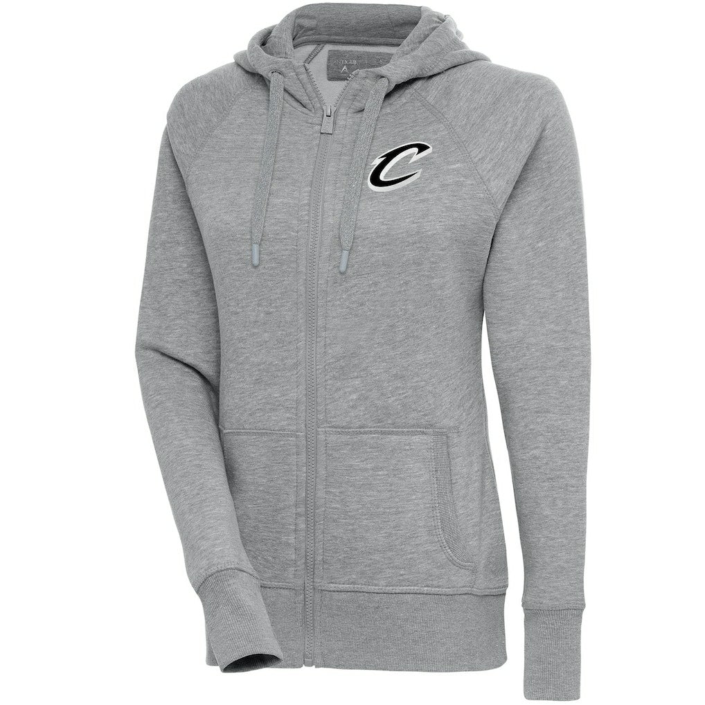 Cleveland Cavaliers Antigua Women's Brushed Metallic Victory Full-Zip Hoodie - Heather Gray outlet Discount