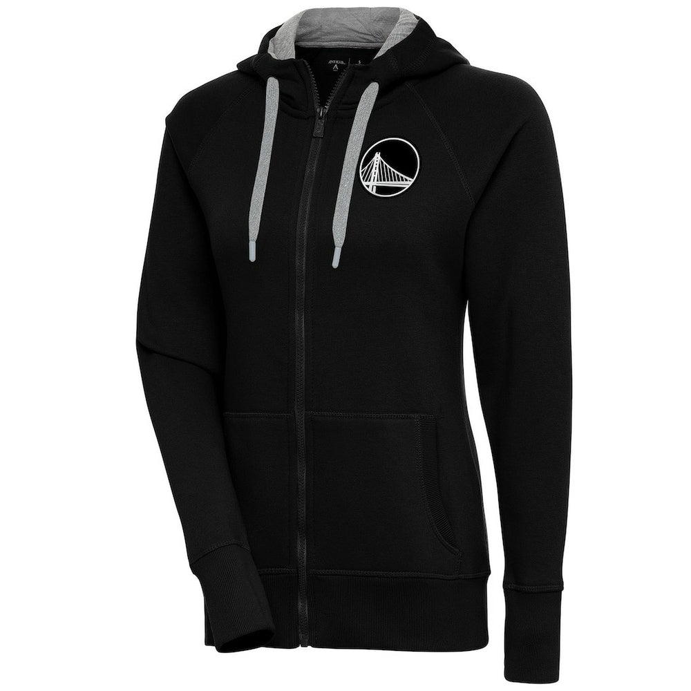 Golden State Warriors Antigua Women's Brushed Metallic Victory Full-Zip Hoodie - Black on sale Outlet