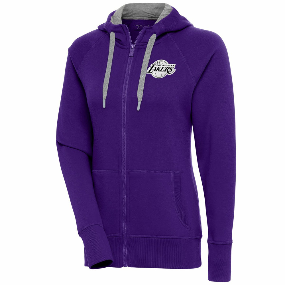 Los Angeles Lakers Antigua Women's Brushed Metallic Victory Full-Zip Hoodie - Purple online Discount