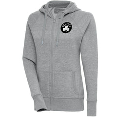 Boston Celtics Antigua Women's Brushed Metallic Victory Full-Zip Hoodie - Heather Gray outlet New