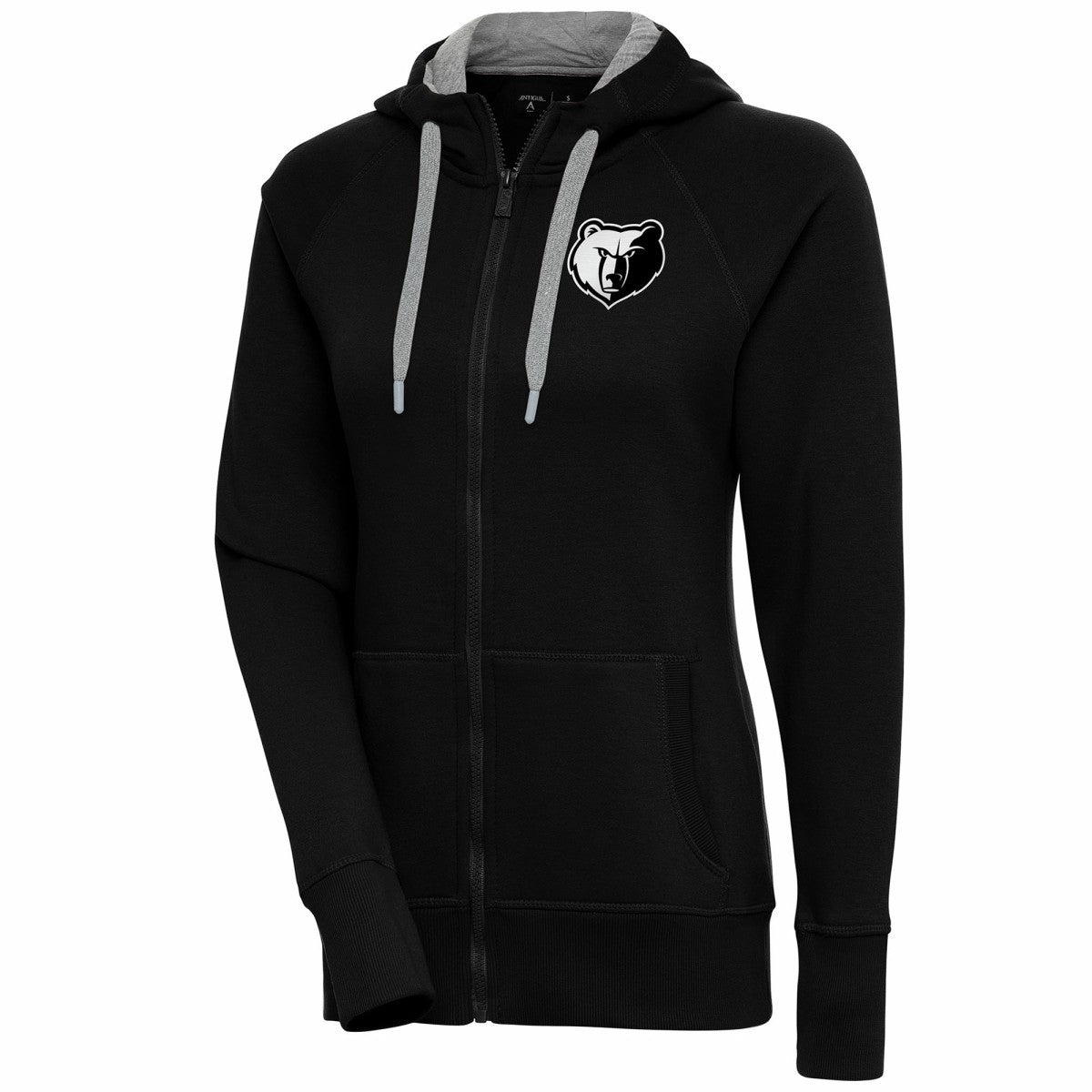 Memphis Grizzlies Antigua Women's Brushed Metallic Victory Full-Zip Hoodie - Black shop New