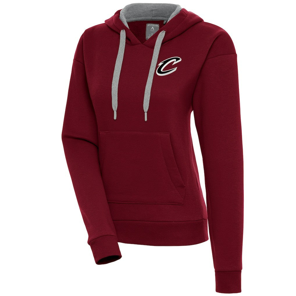Cleveland Cavaliers Antigua Women's Brushed Metallic Victory Pullover Hoodie - Wine shop New