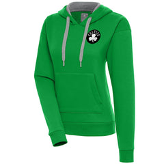 Boston Celtics Antigua Women's Brushed Metallic Victory Pullover Hoodie - Kelly Green online Discount