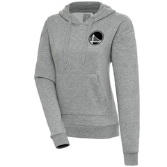 Golden State Warriors Antigua Women's Brushed Metallic Victory Pullover Hoodie - Heather Gray on sale Discount
