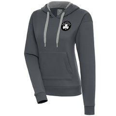 Boston Celtics Antigua Women's Brushed Metallic Victory Pullover Hoodie - Charcoal outlet On Sale