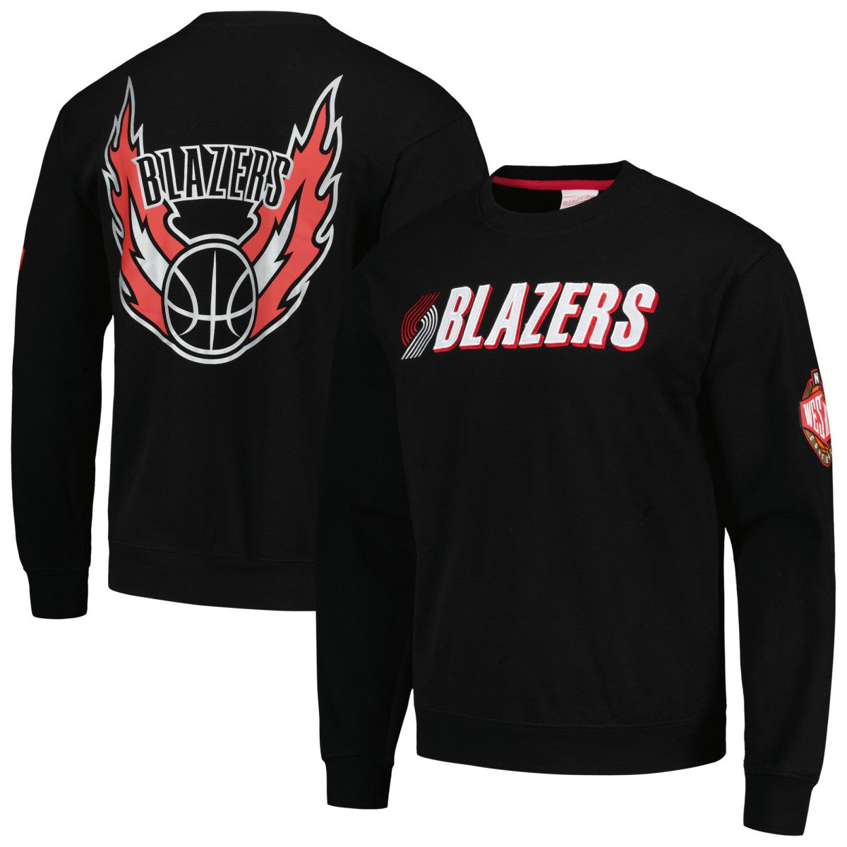 Portland Trail Blazers Hardwood Classics There and Back Pullover Sweatshirt New