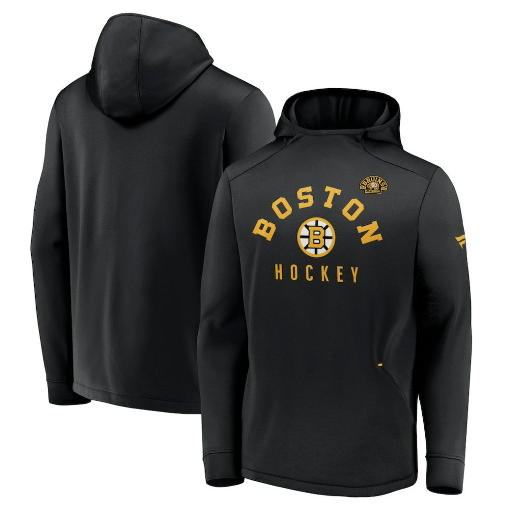 Boston Bruins Fanatics Centennial Lockup Authentic Pro Pullover Hoodie On Sale