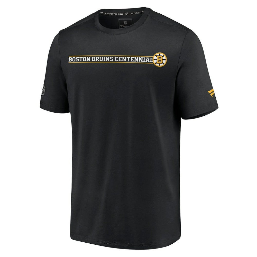 Boston Bruins Fanatics Authentic Pro Centennial Banner T-Shirt On Sale