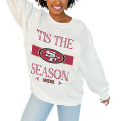 San Francisco 49ers  Gameday Couture Women's Oversized Take A Holiday Pullover Sweatshirt