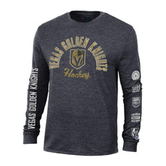 Vegas Golden Knights Champion Multi-Logo Tri-Blend Long Sleeve T-Shirt Discount