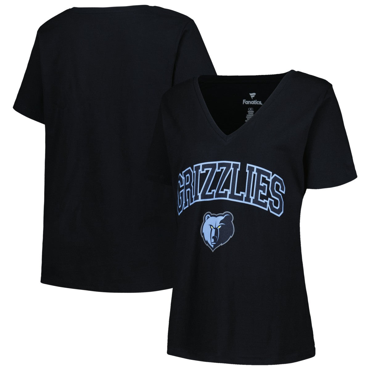 Memphis Grizzlies Profile Women's Plus Size Arch Over Logo V-Neck T-Shirt Discount