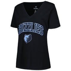Memphis Grizzlies Profile Women's Plus Size Arch Over Logo V-Neck T-Shirt Discount