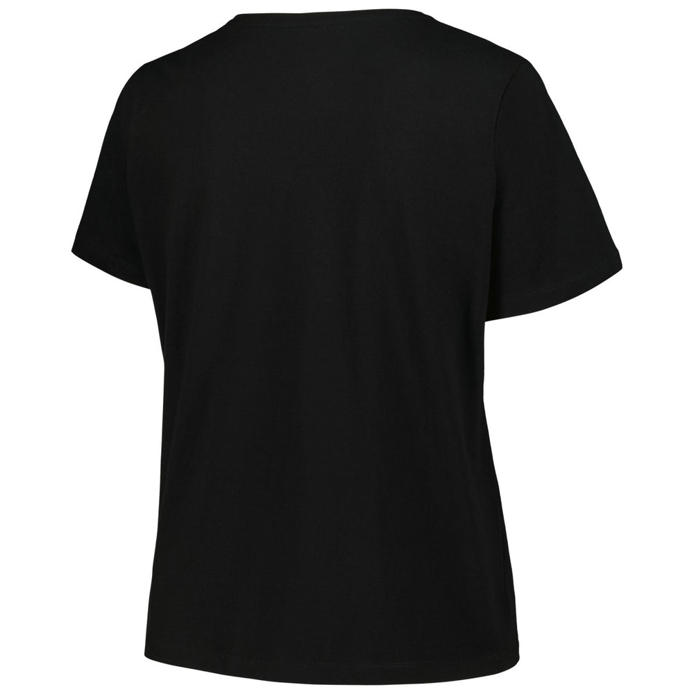 Milwaukee Bucks Profile Women's Plus Size Arch Over Logo V-Neck T-Shirt Discount