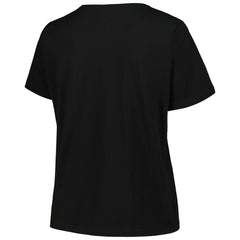 Milwaukee Bucks Profile Women's Plus Size Arch Over Logo V-Neck T-Shirt Discount