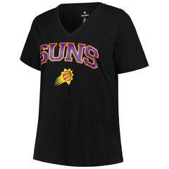 Phoenix Suns Profile Women's Plus Size Arch Over Logo V-Neck T-Shirt Discount