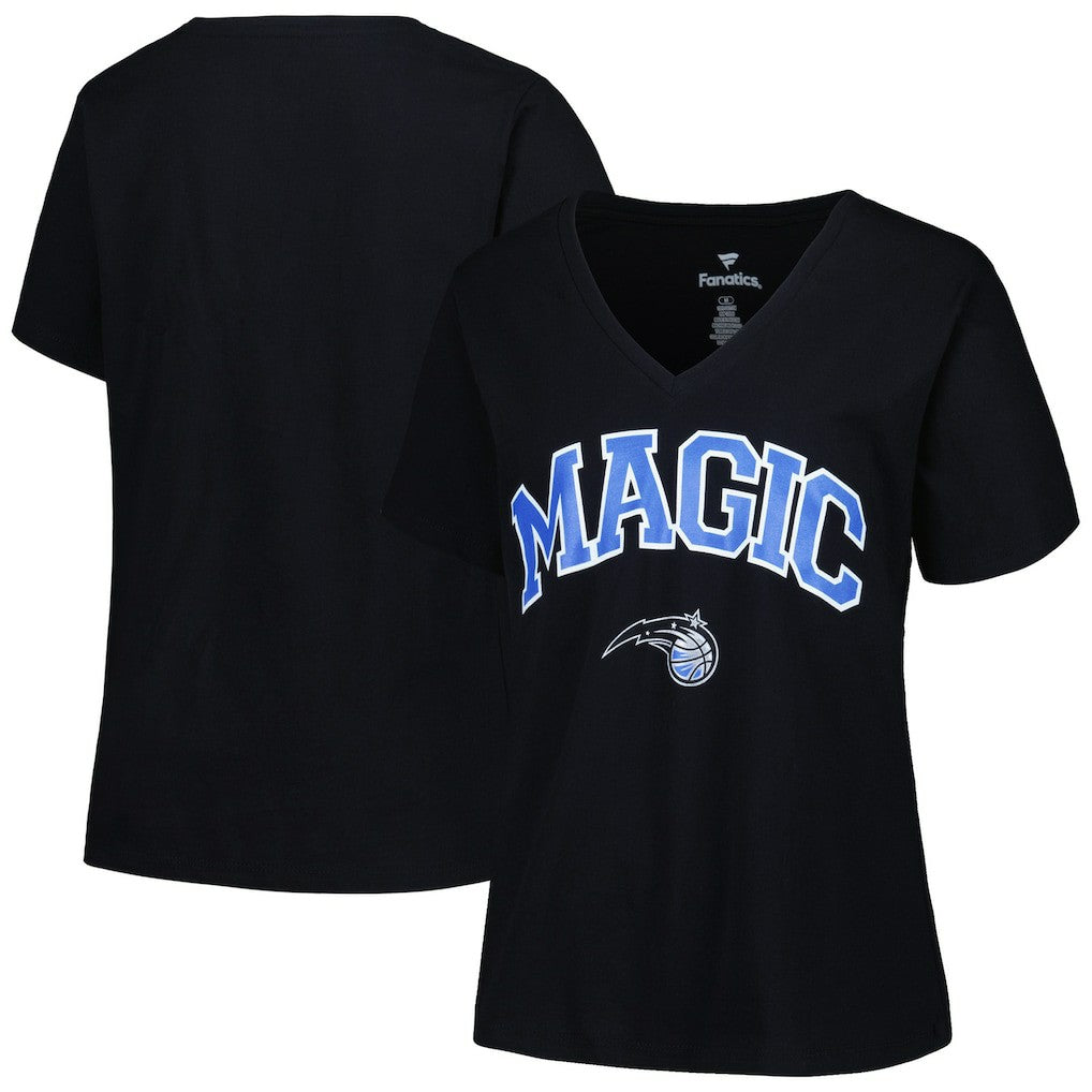 Orlando Magic Profile Women's Plus Size Arch Over Logo V-Neck T-Shirt Online