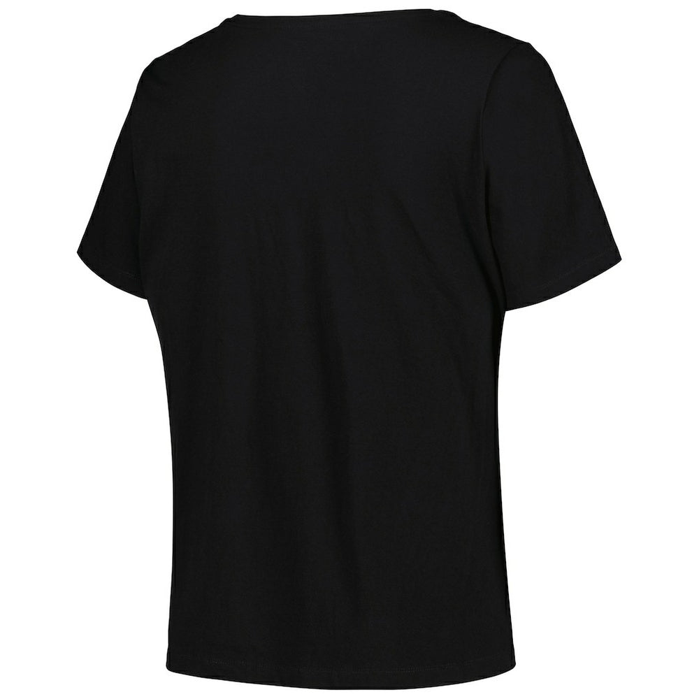 Golden State Warriors Profile Women's Plus Size Arch Over Logo V-Neck T-Shirt sale New
