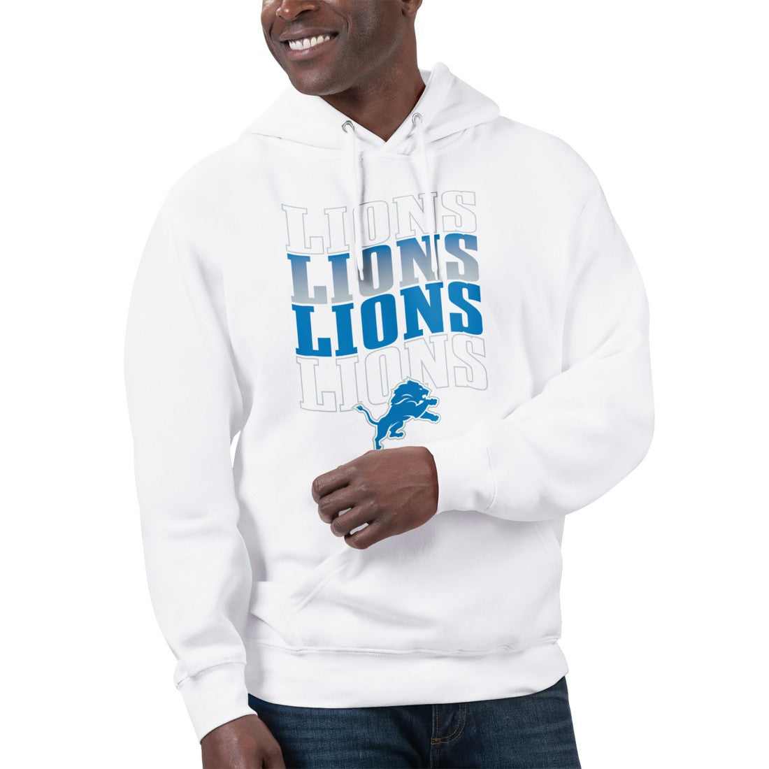 Detroit Lions  Starter Unisex Name Drop Logo Pullover Hoodie