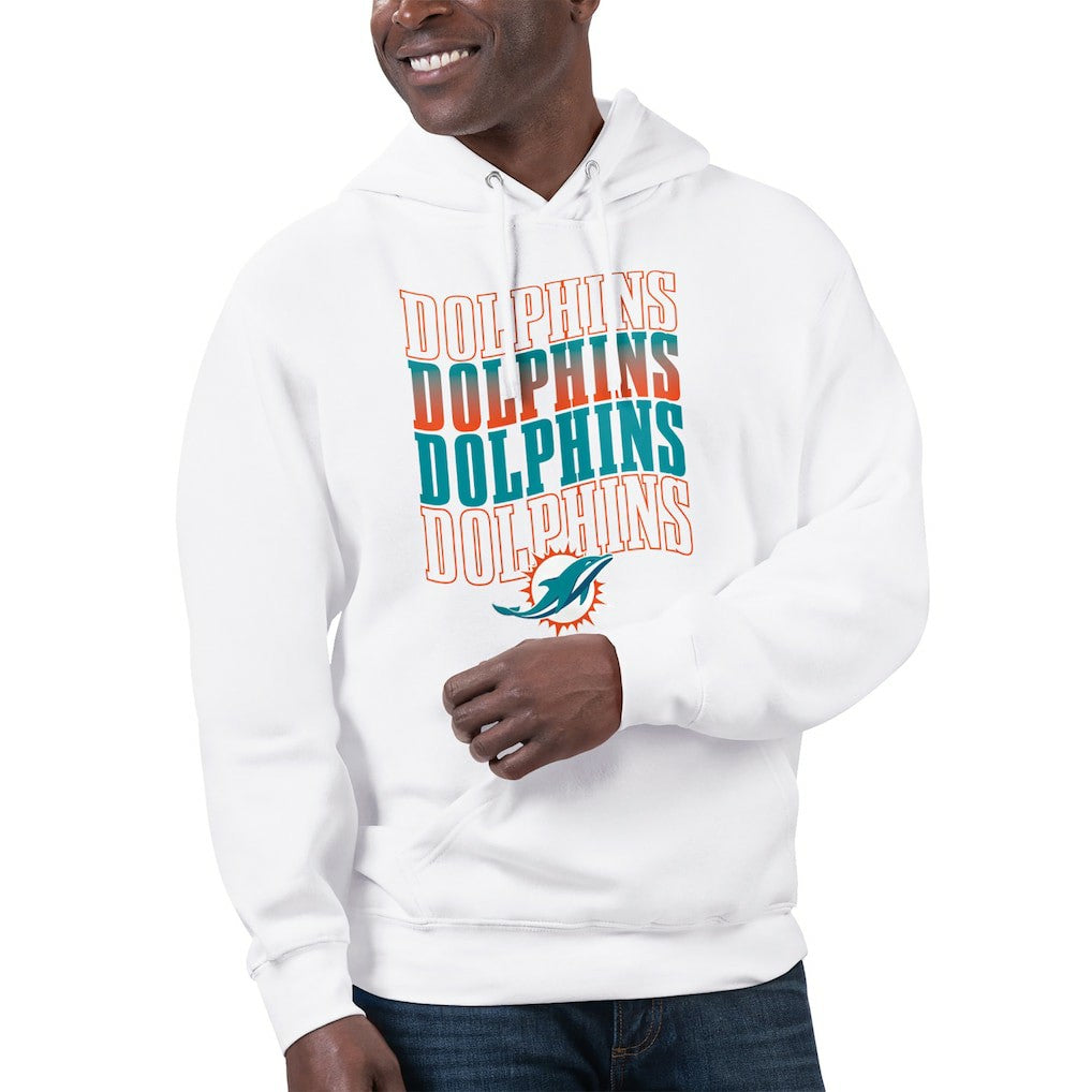 Miami Dolphins  Starter Unisex Name Drop Logo Pullover Hoodie