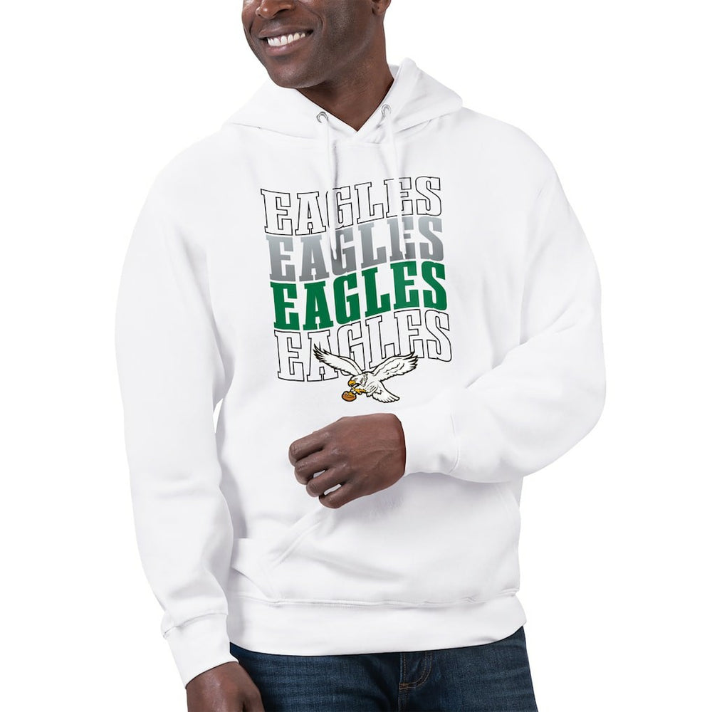 Philadelphia Eagles  Starter Unisex Throwback Name Drop Pullover Hoodie