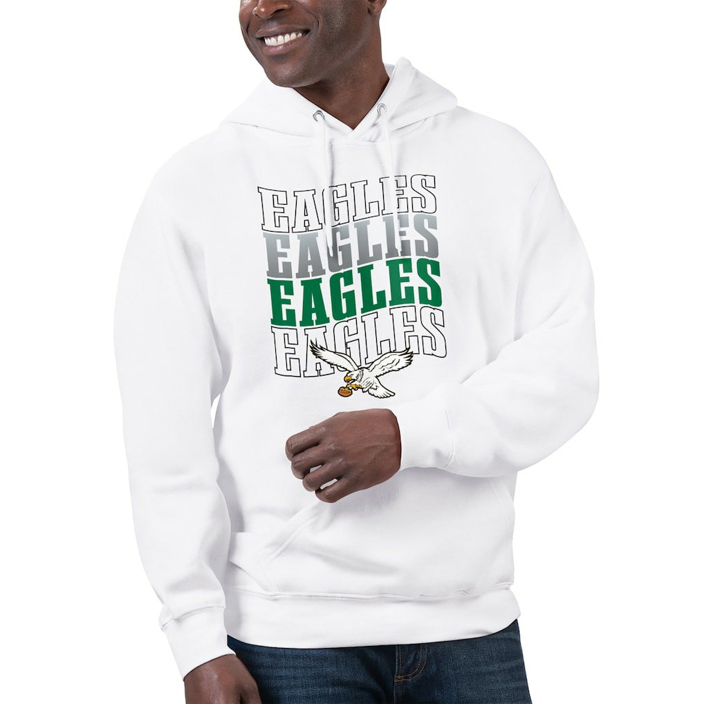 Philadelphia Eagles  Starter Unisex Throwback Name Drop Pullover Hoodie