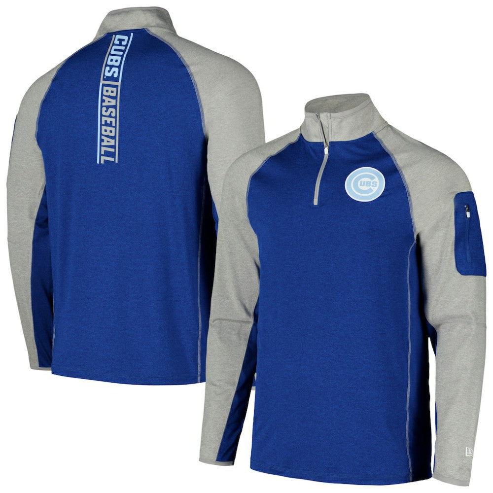Chicago Cubs New Era Father's Day Raglan Quarter-Zip Top | MLB For sale